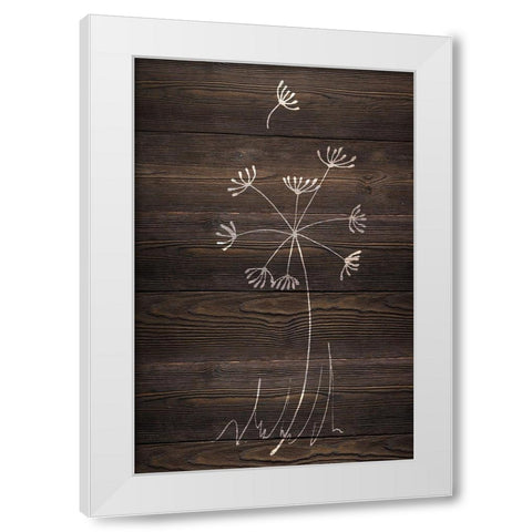Late Blooms II White Modern Wood Framed Art Print by SD Graphics Studio