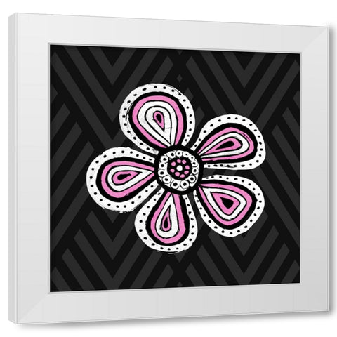 Floral Sketch II White Modern Wood Framed Art Print by SD Graphics Studio