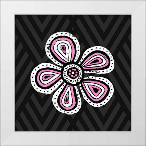 Floral Sketch II White Modern Wood Framed Art Print by SD Graphics Studio
