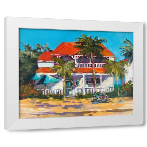 Oceanview Home White Modern Wood Framed Art Print by Slivka, Jane