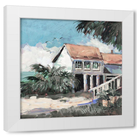Quiet Getaway White Modern Wood Framed Art Print by Slivka, Jane