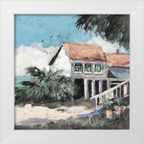 Quiet Getaway White Modern Wood Framed Art Print by Slivka, Jane