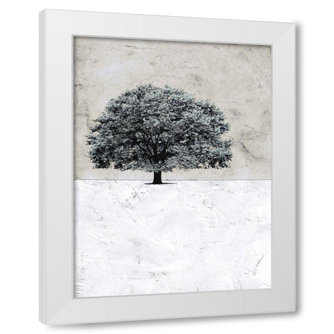 Old Black Tree White Modern Wood Framed Art Print by Mabat, Ynon