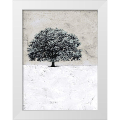 Old Black Tree White Modern Wood Framed Art Print by Mabat, Ynon