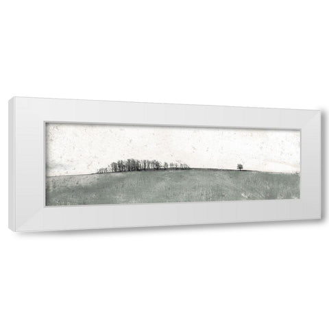 Muted Distant Trees White Modern Wood Framed Art Print by Mabat, Ynon