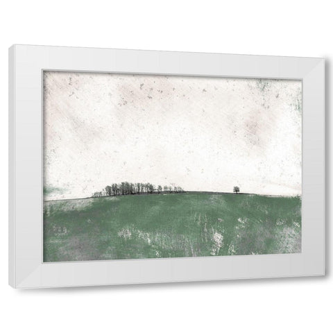 Distant Trees White Modern Wood Framed Art Print by Mabat, Ynon
