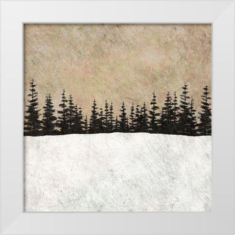 One Evening White Modern Wood Framed Art Print by Mabat, Ynon