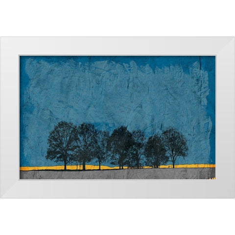 Midnight View White Modern Wood Framed Art Print by Mabat, Ynon