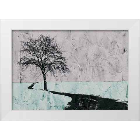 Near the Road White Modern Wood Framed Art Print by Mabat, Ynon