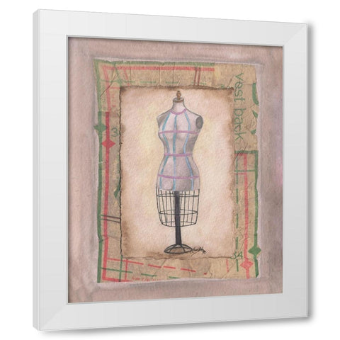 Dress Forms I White Modern Wood Framed Art Print by Baker, Mary Beth