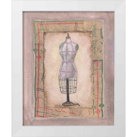Dress Forms I White Modern Wood Framed Art Print by Baker, Mary Beth