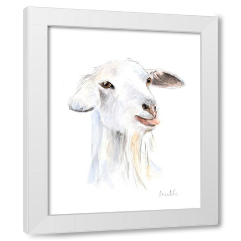 Goat I White Modern Wood Framed Art Print by Loreth, Lanie