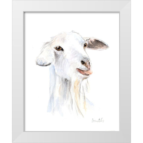 Goat I White Modern Wood Framed Art Print by Loreth, Lanie