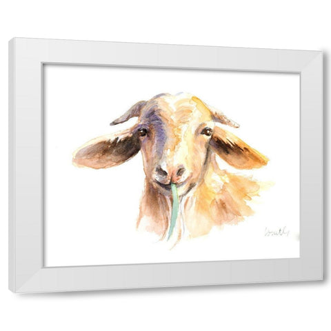 Goat IV White Modern Wood Framed Art Print by Loreth, Lanie