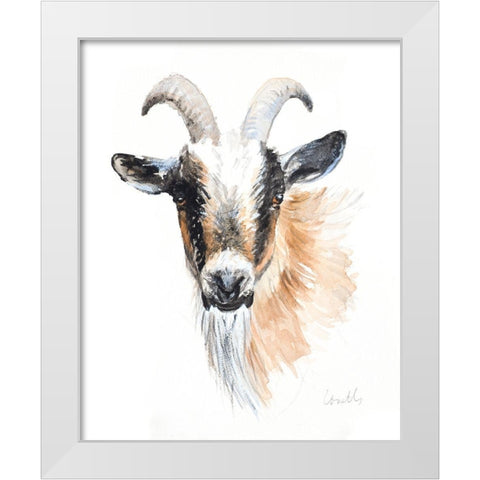 Goat II White Modern Wood Framed Art Print by Loreth, Lanie