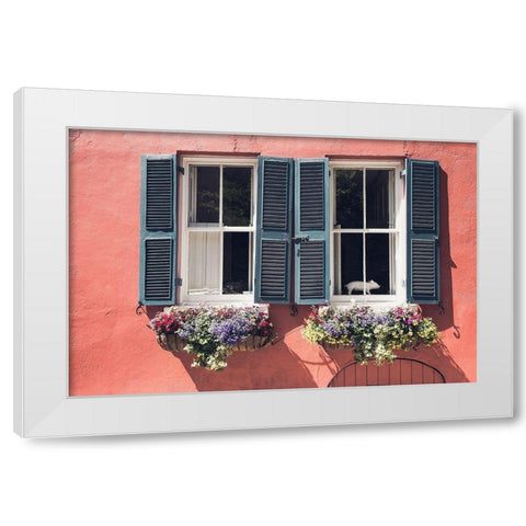 Window Charm White Modern Wood Framed Art Print by Bill Carson Photography