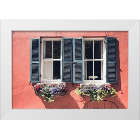 Window Charm White Modern Wood Framed Art Print by Bill Carson Photography