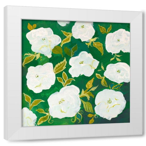 Bunch of Flowers I White Modern Wood Framed Art Print by Maria, Robin