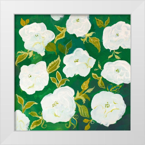 Bunch of Flowers I White Modern Wood Framed Art Print by Maria, Robin