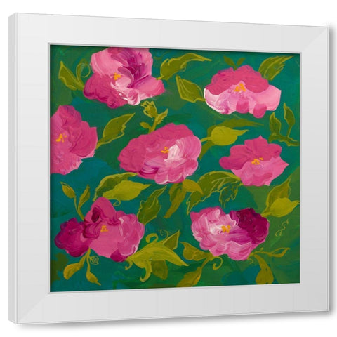 Bunch of Flowers II White Modern Wood Framed Art Print by Maria, Robin