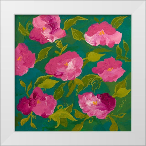 Bunch of Flowers II White Modern Wood Framed Art Print by Maria, Robin