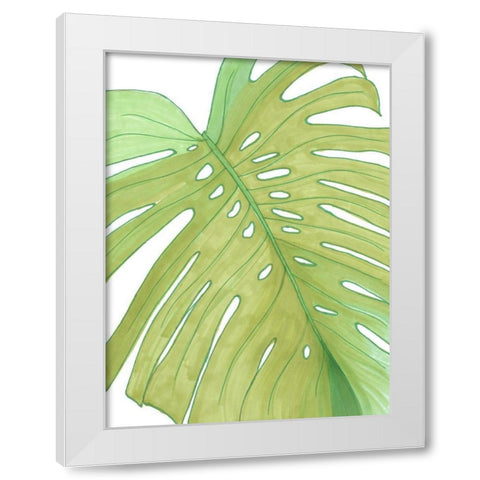 Eco Friendly Palm White Modern Wood Framed Art Print by Bucheli, Amaya