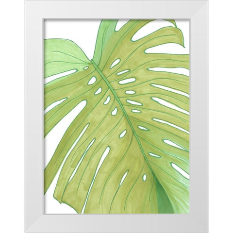 Eco Friendly Palm White Modern Wood Framed Art Print by Bucheli, Amaya