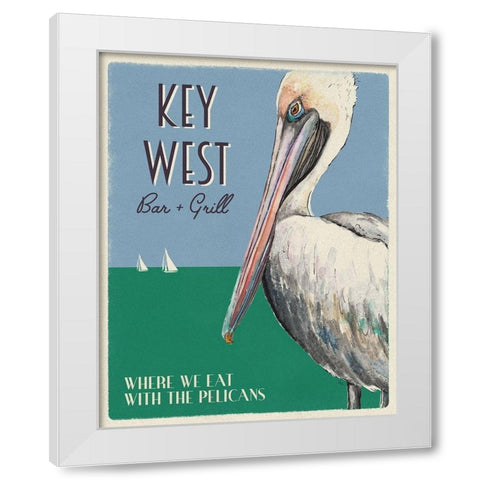 Key West White Modern Wood Framed Art Print by Pinto, Patricia