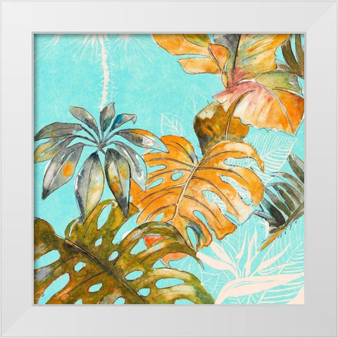 Palma Selvas on Blue I White Modern Wood Framed Art Print by Pinto, Patricia