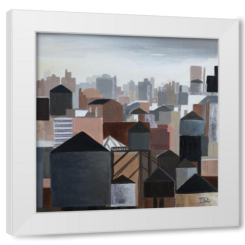 Urban White Modern Wood Framed Art Print by Pinto, Patricia