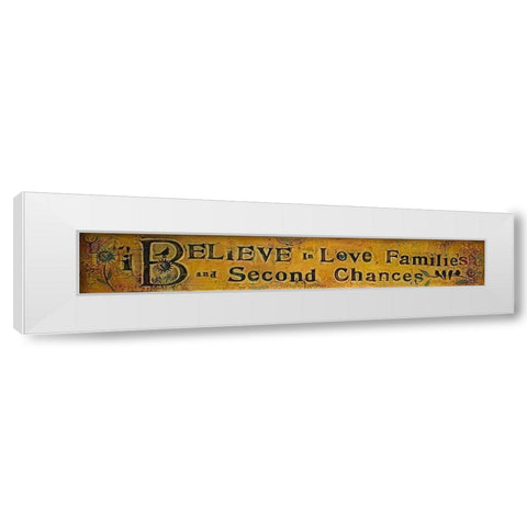 Second Chances White Modern Wood Framed Art Print by Kinnison, Carolyn