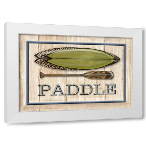 Catch a Wave III White Modern Wood Framed Art Print by Diannart