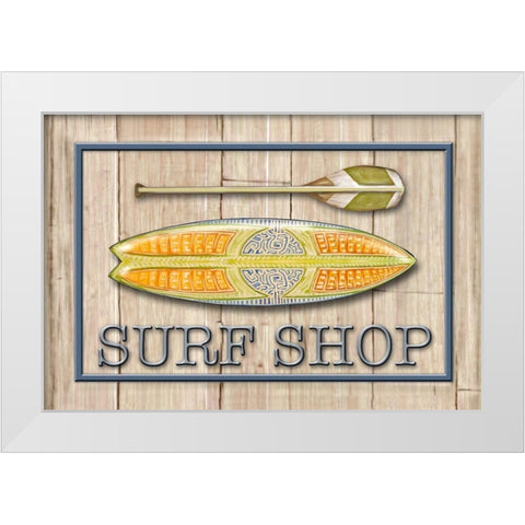 Catch a Wave IV White Modern Wood Framed Art Print by Diannart