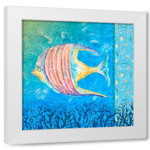 Under the Sea II White Modern Wood Framed Art Print by DeRice, Julie