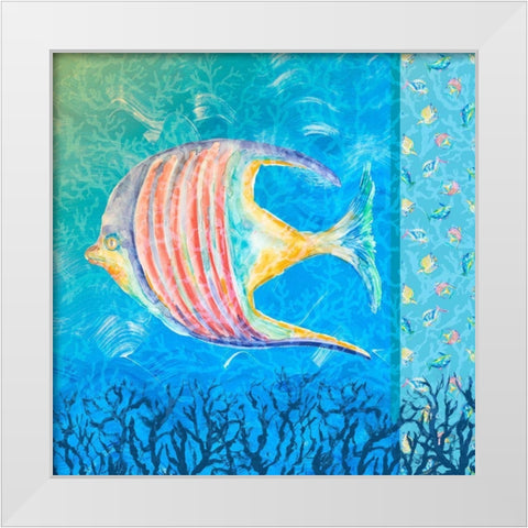Under the Sea II White Modern Wood Framed Art Print by DeRice, Julie