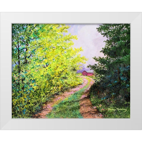 Almost Summer White Modern Wood Framed Art Print by Redding, James