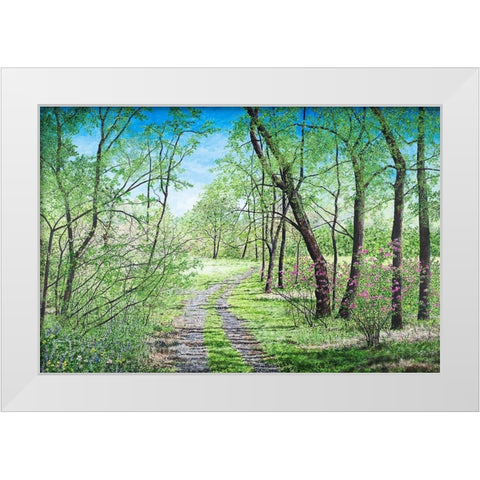 Springs Poetry White Modern Wood Framed Art Print by Redding, James