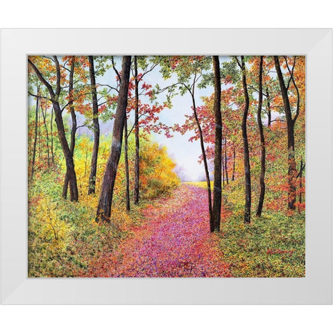 Autumns Poetry White Modern Wood Framed Art Print by Redding, James
