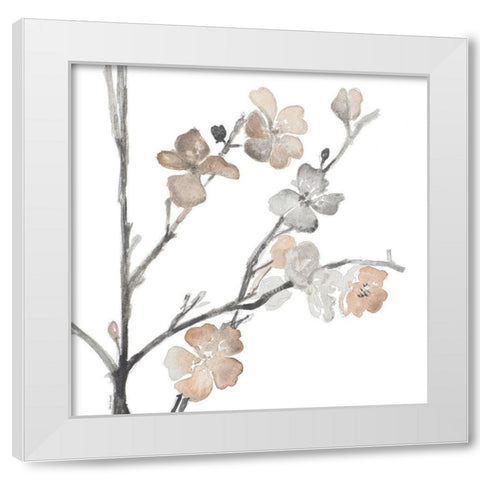 Bloom Stems White Modern Wood Framed Art Print by Loreth, Lanie