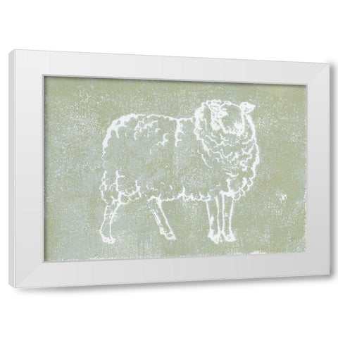 Country Sheep White Modern Wood Framed Art Print by Loreth, Lanie