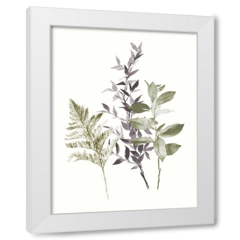 Tonal Leaves I White Modern Wood Framed Art Print by Loreth, Lanie