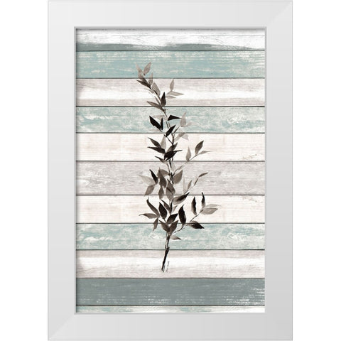 Tonal Leaves on Wood IV White Modern Wood Framed Art Print by Loreth, Lanie