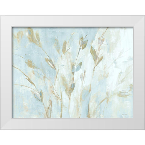 Soft Misty Leaves White Modern Wood Framed Art Print by Loreth, Lanie