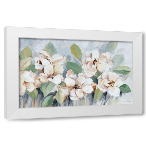Modern Fleurs White Modern Wood Framed Art Print by Loreth, Lanie