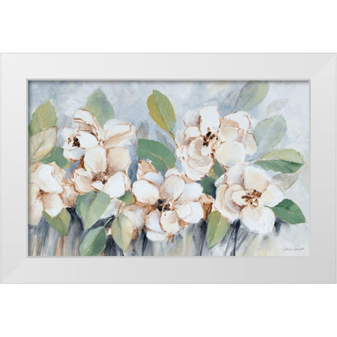 Modern Fleurs White Modern Wood Framed Art Print by Loreth, Lanie