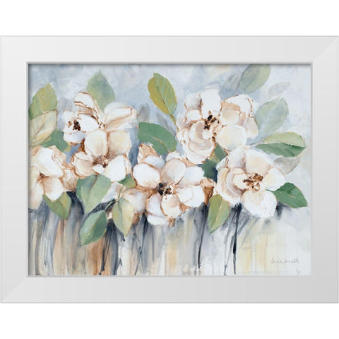 Modern Fleurs White Modern Wood Framed Art Print by Loreth, Lanie