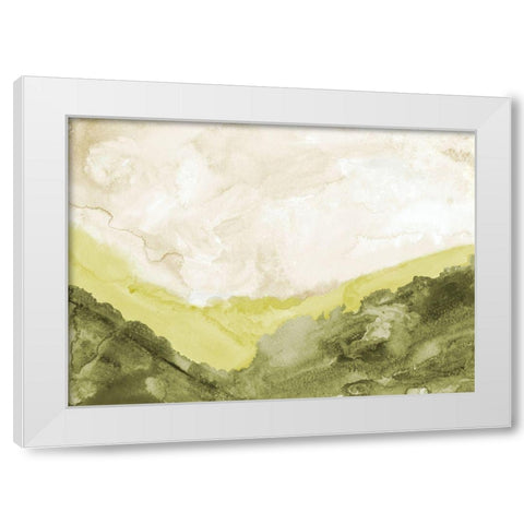 Washed Green Landscape White Modern Wood Framed Art Print by Danelle, B.