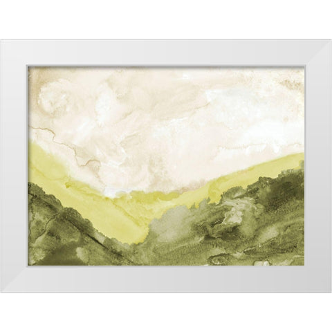 Washed Green Landscape White Modern Wood Framed Art Print by Danelle, B.