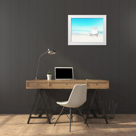 On the Coast White Modern Wood Framed Art Print by Wilson, Kali