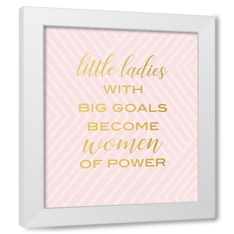 Little Ladies White Modern Wood Framed Art Print by Quach, Anna